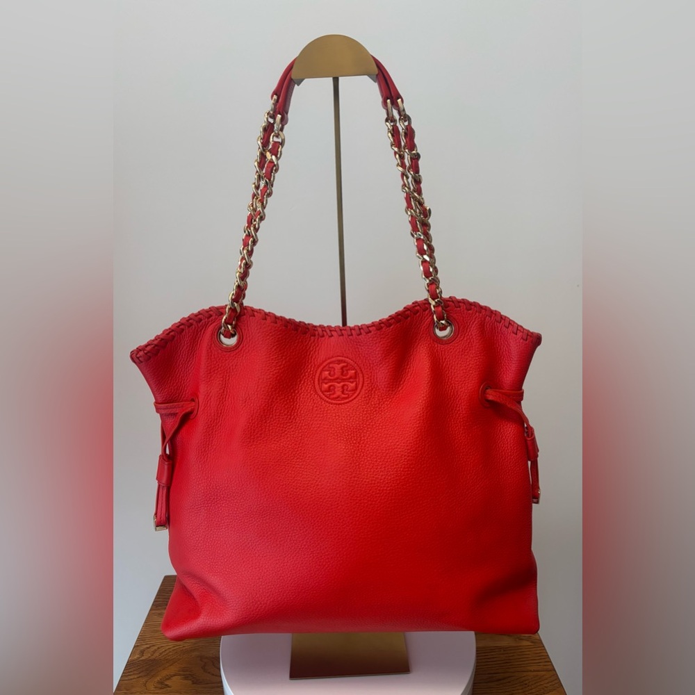 Tory Burch Coral Marion Drawstring Shoulder Bag